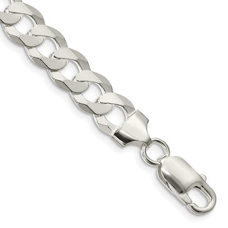 Buy 8.5mm Flat Curb Chain in Sterling Silver - Stylish & Affordable Jewelry