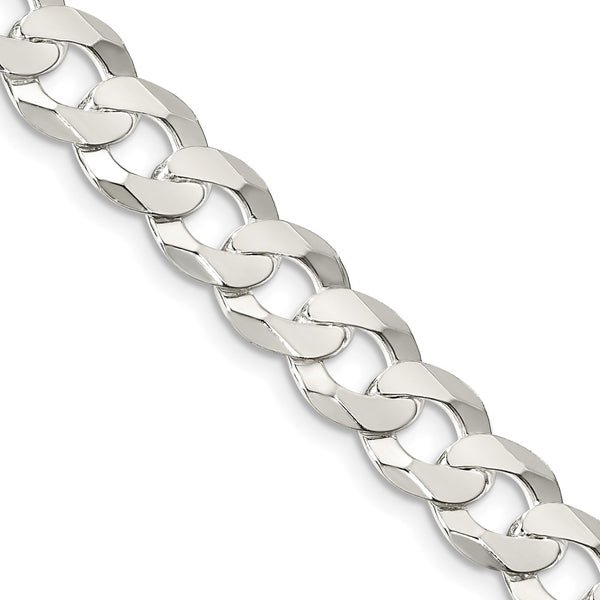 8.5mm Flat Curb Chain in Sterling Silver - Style GR1-1031729