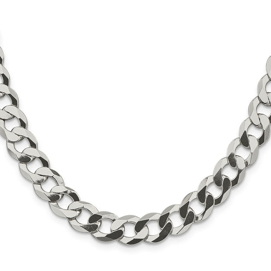 Buy Stylish Sterling Silver 9.75mm Flat Curb Link Chain - Affordable Luxury!
