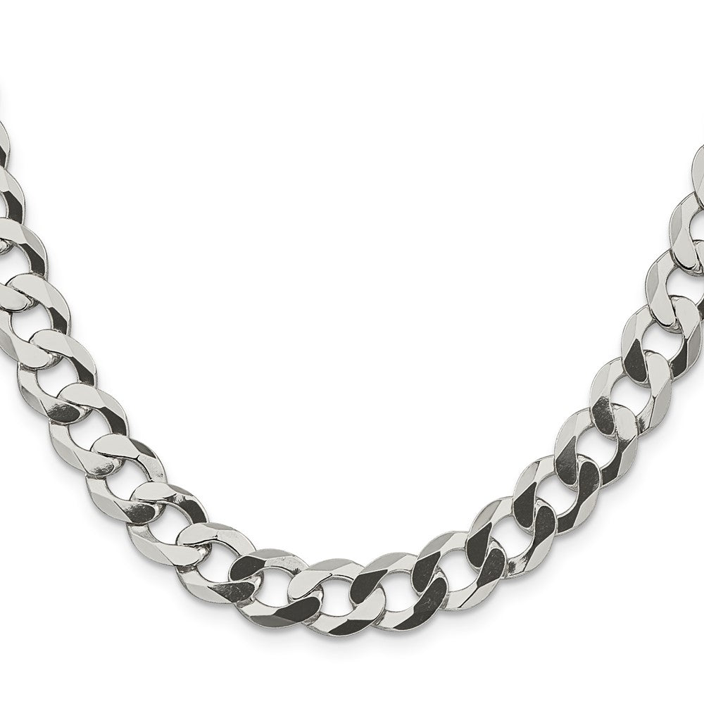 Buy Stylish Sterling Silver 9.75mm Flat Curb Link Chain - Luxury Value!