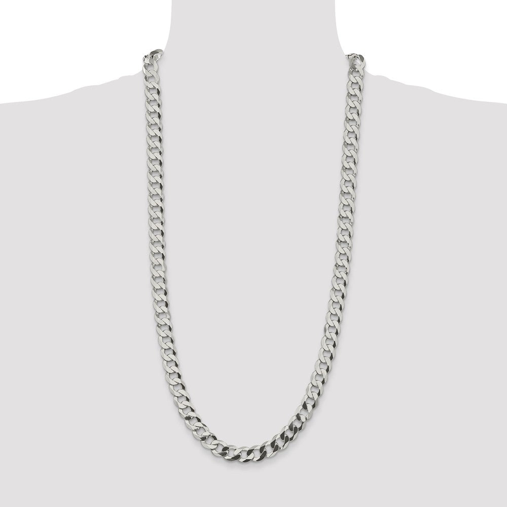 Buy Stylish 9.75mm Sterling Silver Flat Curb Chain - Affordable Luxury Jewelry