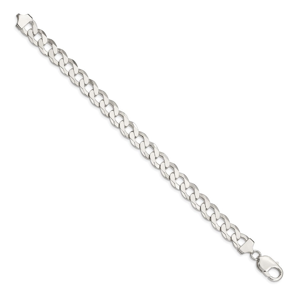 Exclusive 9.75mm Flat Curb Chain in Sterling Silver - Stylish & Affordable!