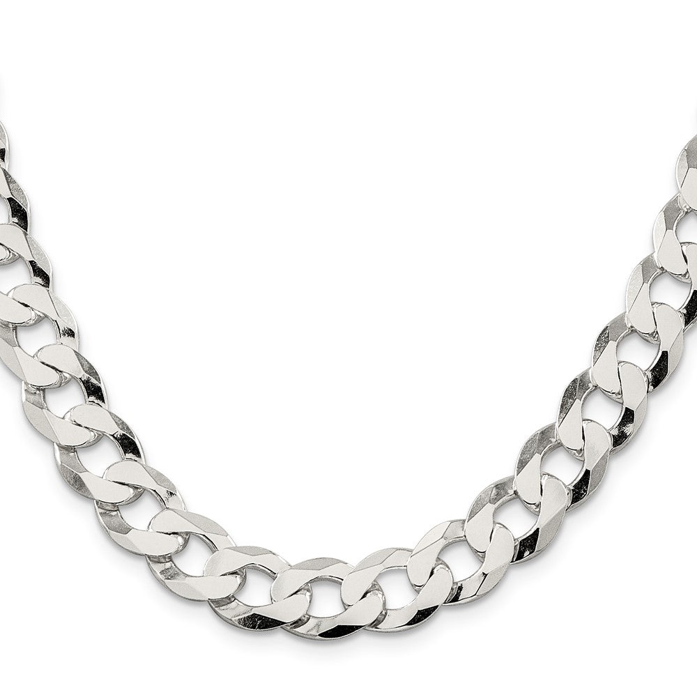 Exclusive 11.75mm Sterling Silver Flat Curb Link Chain - Stylish Value!