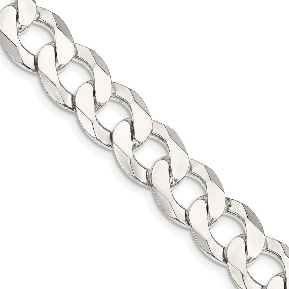 Exclusive 11.75mm Sterling Silver Flat Curb Link Chain - Stylish Value!