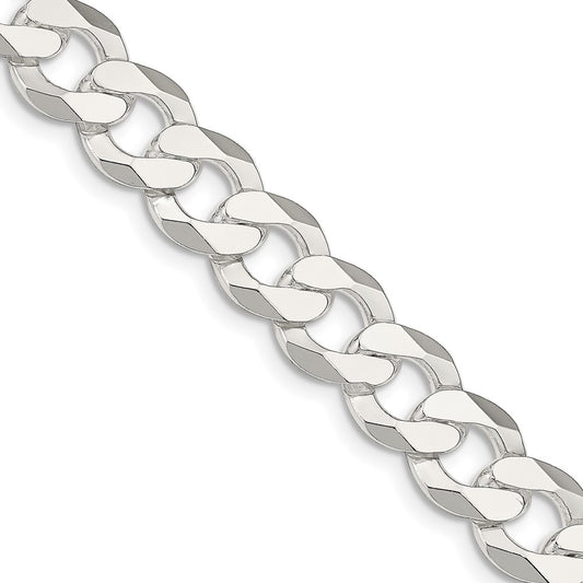 High-Quality 14mm Flat Curb Chain in Sterling Silver - Stylish & Affordable!