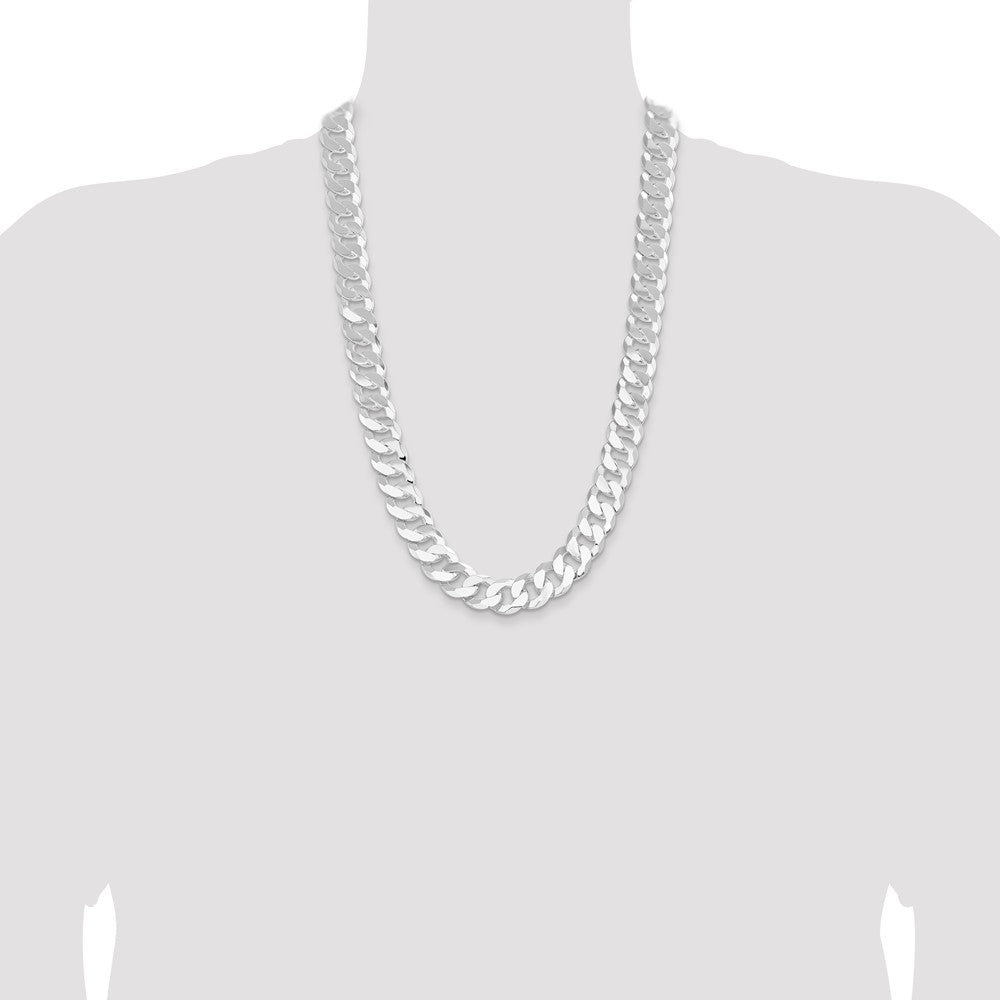 Buy Stylish 16mm Flat Curb Chain in Sterling Silver - Luxury Value Accessory