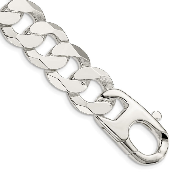 16mm Flat Curb Chain in Sterling Silver - Style GR1-1029633