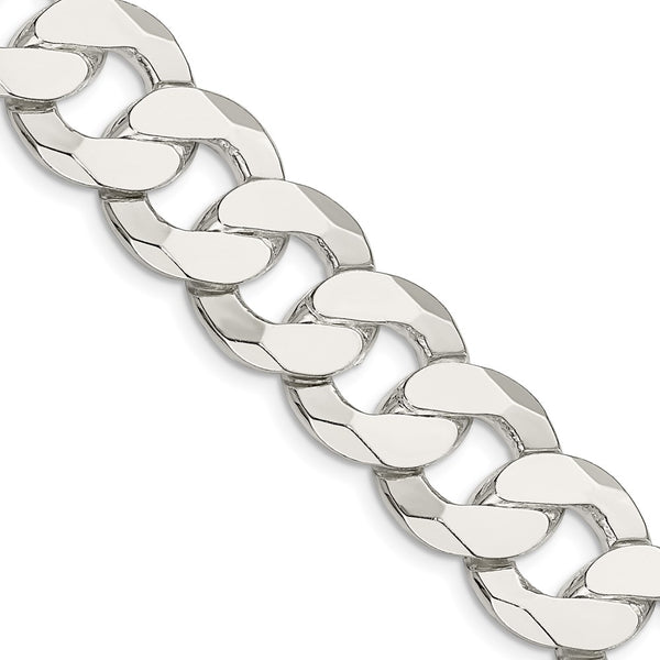 16mm Flat Curb Chain in Sterling Silver - Style GR1-1031833