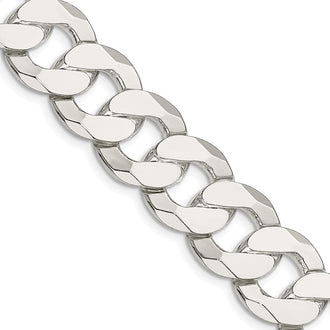 Buy 16mm Flat Curb Chain in Sterling Silver - Stylish & Affordable Jewelry!