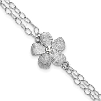 Buy Stylish SS RH-Plated CZ Bracelet - 1-Inch Extension, Polished & Durable