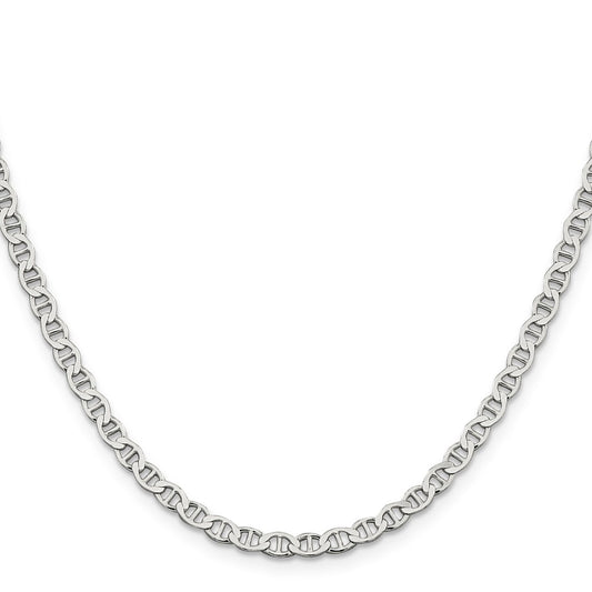 High-Quality 4mm Flat Anchor Chain in Sterling Silver | Stylish & Affordable