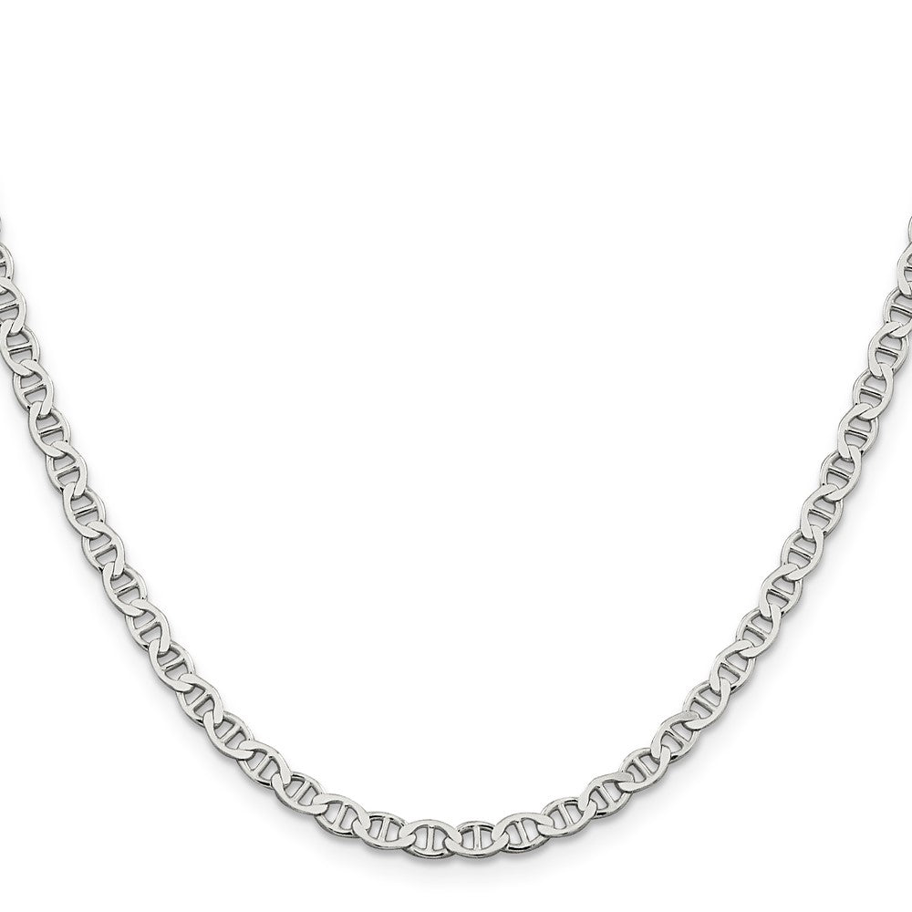 High-quality 4mm Flat Anchor Chain in Sterling Silver - Stylish & Affordable!