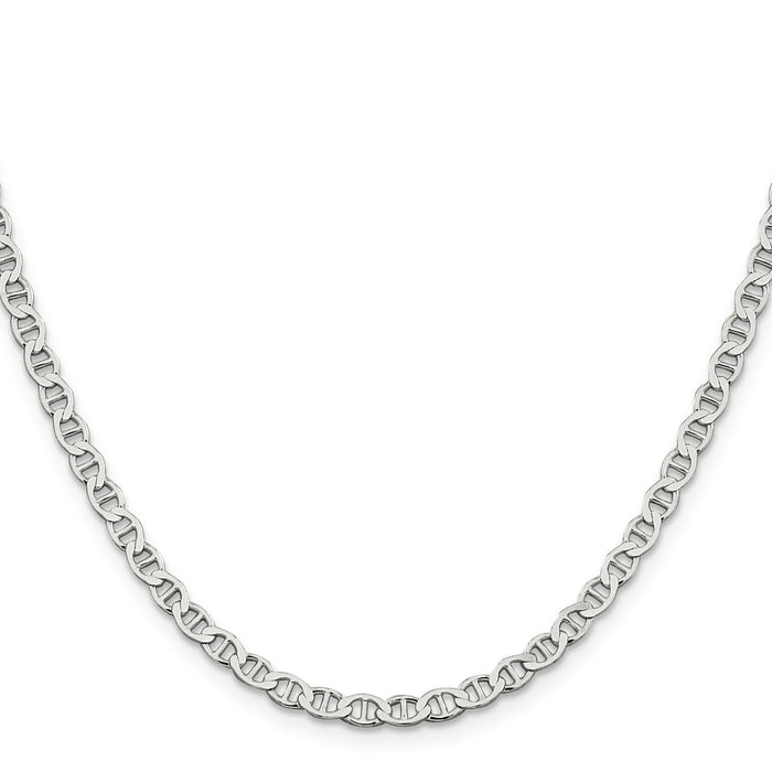 High-quality 4mm Flat Anchor Chain in Sterling Silver - Stylish & Affordable!-2