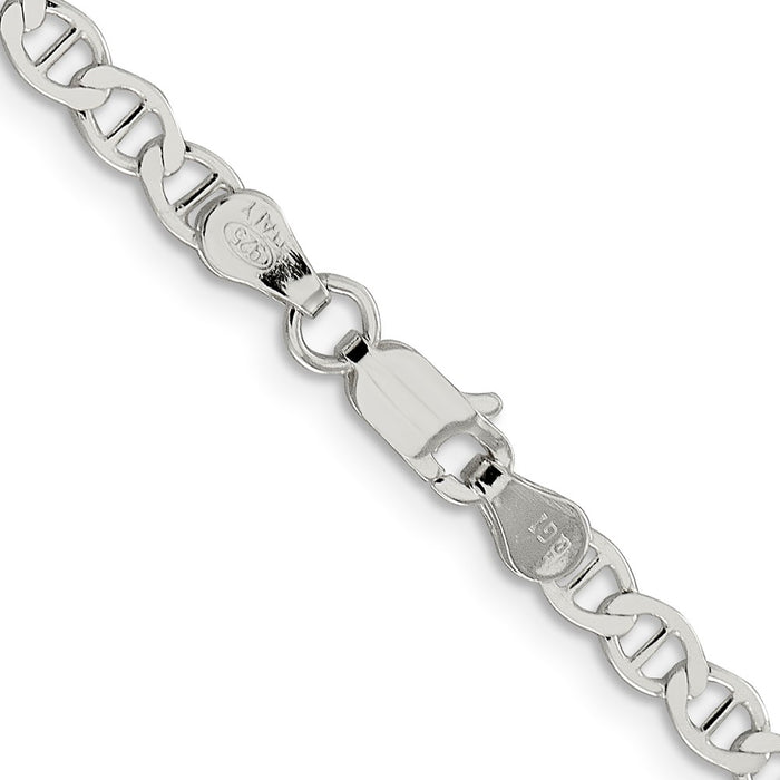 High-quality 4mm Flat Anchor Chain in Sterling Silver - Stylish & Affordable!-3