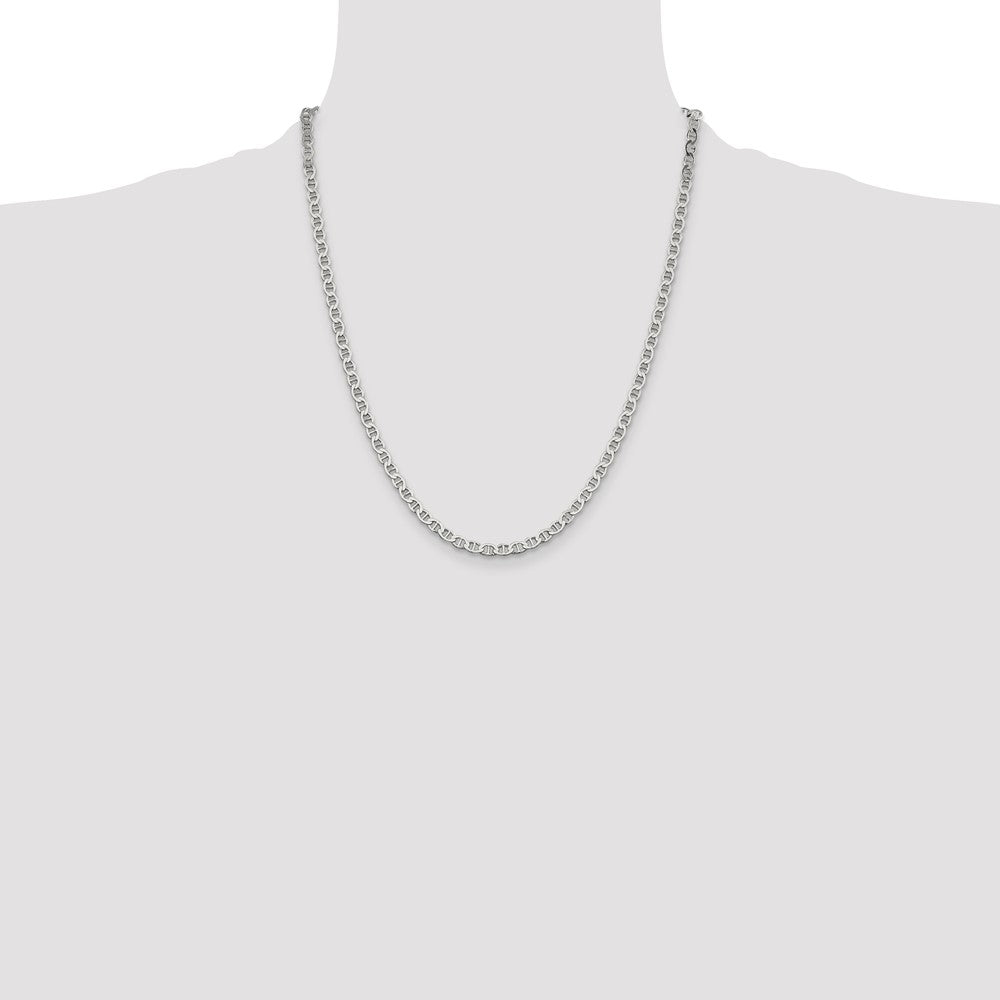 Buy Stylish 4mm Flat Anchor Chain in Sterling Silver - Luxury Look, Great Value