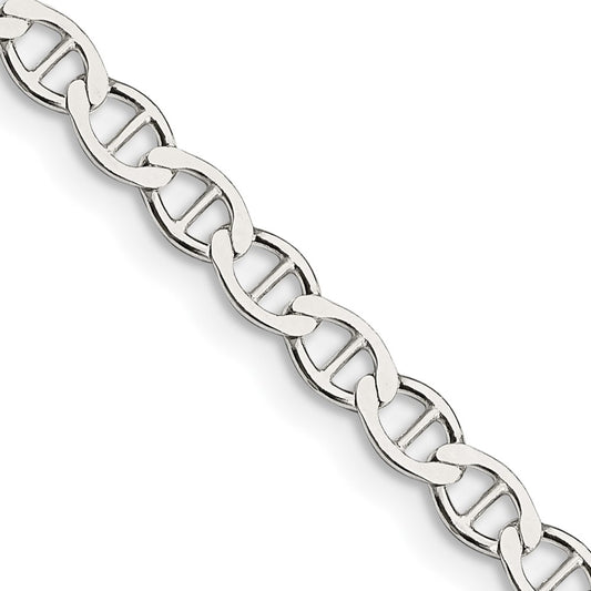 High-Quality 4mm Flat Anchor Chain in Sterling Silver | Stylish & Affordable