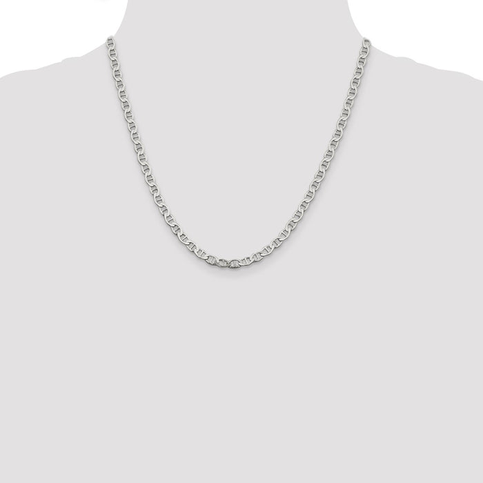 Buy High-Quality 4.75mm Sterling Silver Flat Anchor Link Chain - Stylish Value!-4