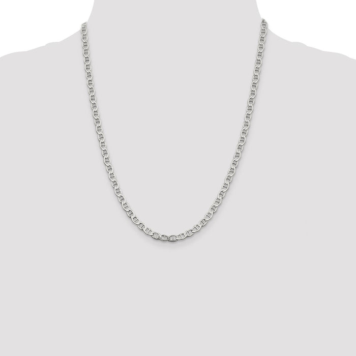 Buy Stylish 4.75mm Sterling Silver Flat Anchor Link Chain - Affordable Luxury-4