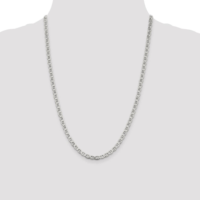 Buy High-Quality 4.75mm Sterling Silver Flat Anchor Link Chain - Stylish Value!-4
