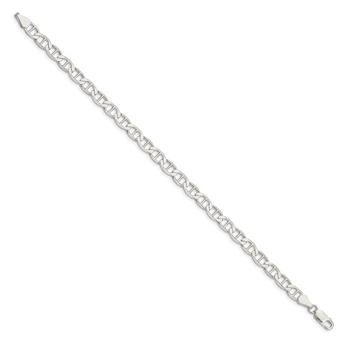 High-Quality 5.7mm Flat Anchor Chain in Sterling Silver - Stylish & Affordable!-2