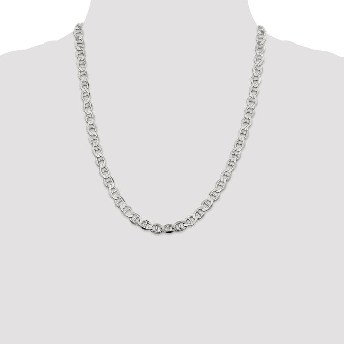 Buy 7.1mm Flat Anchor Chain in Sterling Silver - Stylish & Affordable Jewelry-4