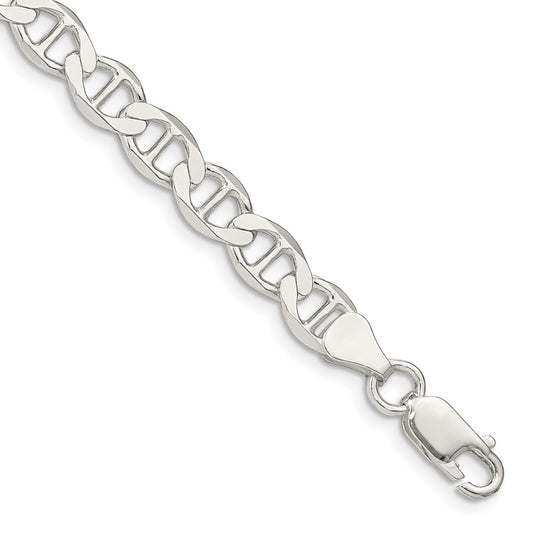 Buy High-Quality 7.1mm Flat Anchor Chain in Sterling Silver - Stylish Value!