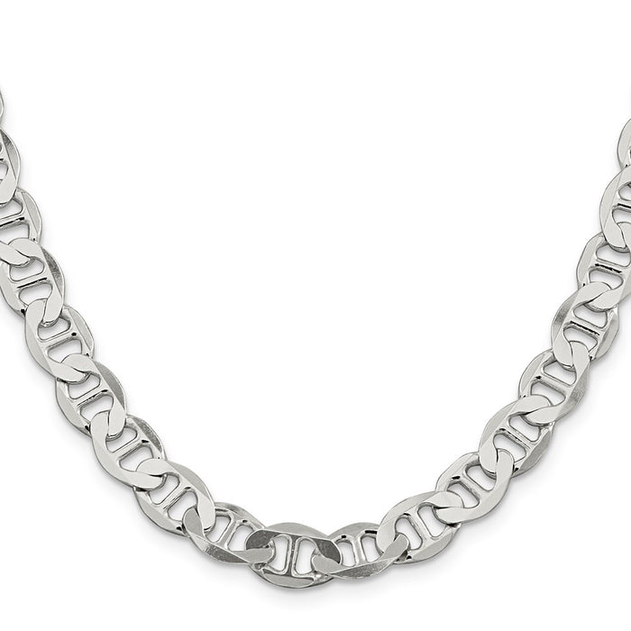 High-Quality Sterling Silver 8.9mm Flat Anchor Link Chain - Stylish Value!-2