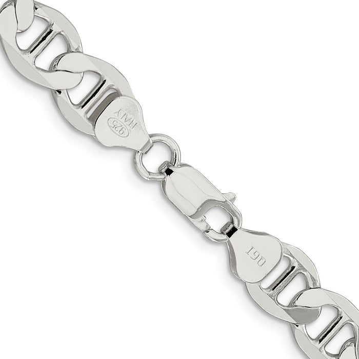 High-Quality Sterling Silver 8.9mm Flat Anchor Link Chain - Stylish Value!-3