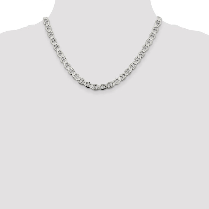 High-Quality Sterling Silver 8.9mm Flat Anchor Link Chain - Stylish Value!-4