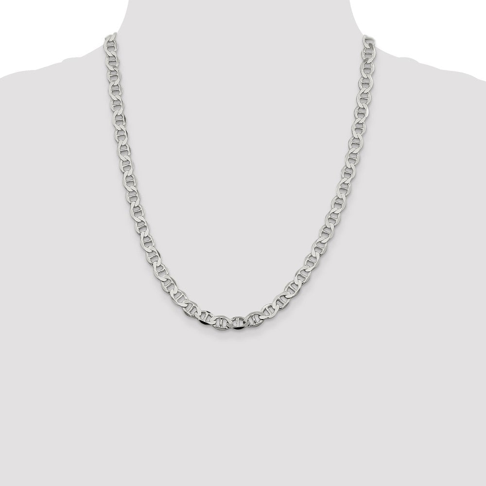High-Quality 8.9mm Flat Anchor Chain in Sterling Silver - Stylish Value Offer