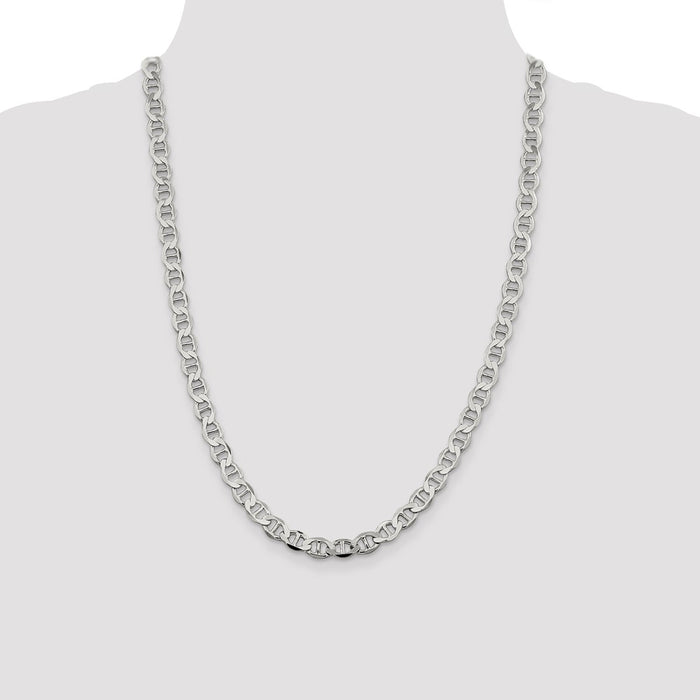 Buy Stylish 8.9mm Flat Anchor Chain in Sterling Silver - Affordable Luxury-4