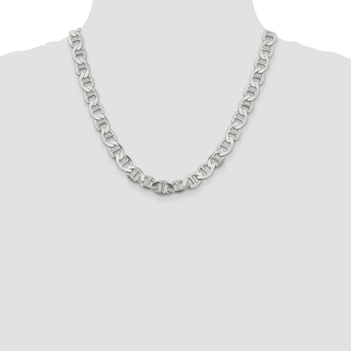 Buy Stylish 9.95mm Sterling Silver Flat Anchor Link Chain - Affordable Luxury-4