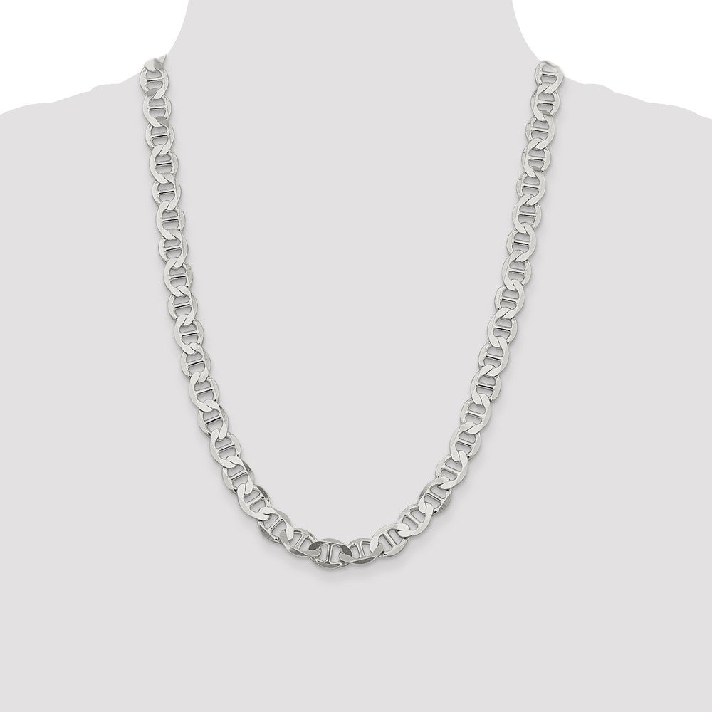 Buy Stylish 9.95mm Sterling Silver Flat Anchor Chain - Affordable Luxury