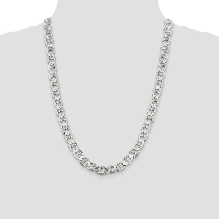 Buy Stylish 9.95mm Sterling Silver Flat Anchor Chain - Affordable Luxury-4