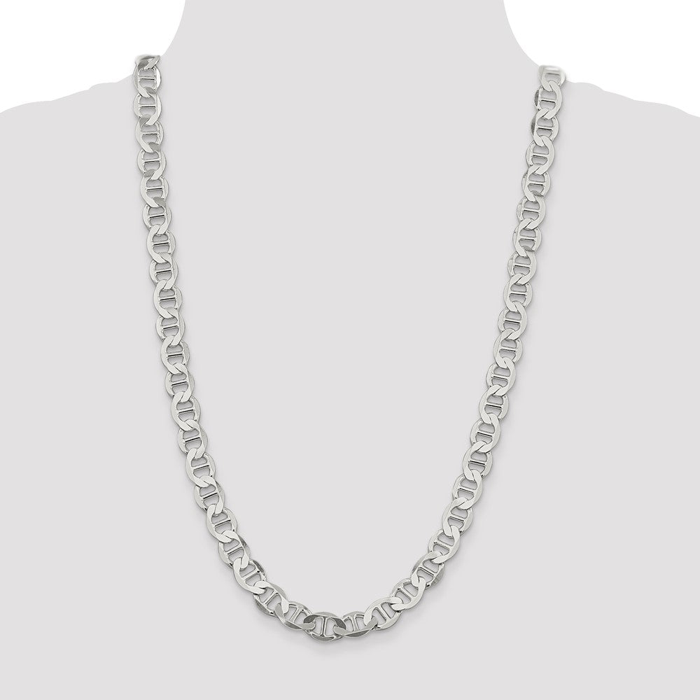 Buy Exclusive 9.95mm Sterling Silver Flat Anchor Link Chain - Stylish Value