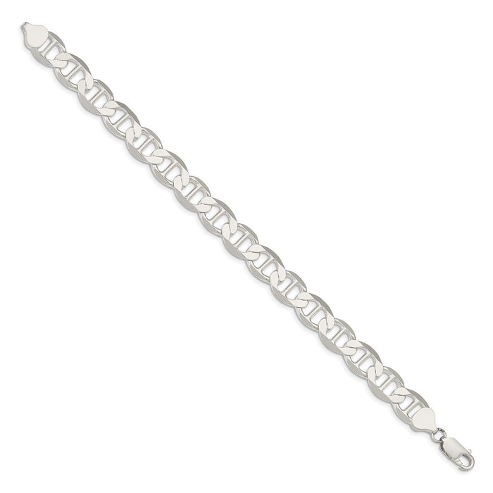 High-Quality Sterling Silver 9.95mm Flat Anchor Link Chain - Stylish Value!-2