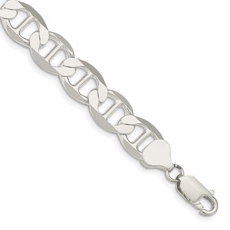 Buy Exclusive 9.95mm Sterling Silver Flat Anchor Link Chain - Stylish Value!