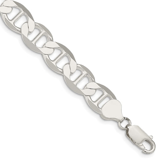 High-Quality Sterling Silver 9.95mm Flat Anchor Link Chain - Stylish Value!