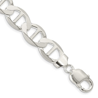 High-Quality 12.3mm Flat Anchor Chain in Sterling Silver - Stylish Value