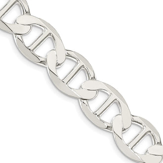Buy Stylish 12.3mm Flat Anchor Chain in Sterling Silver - Luxury Jewelry