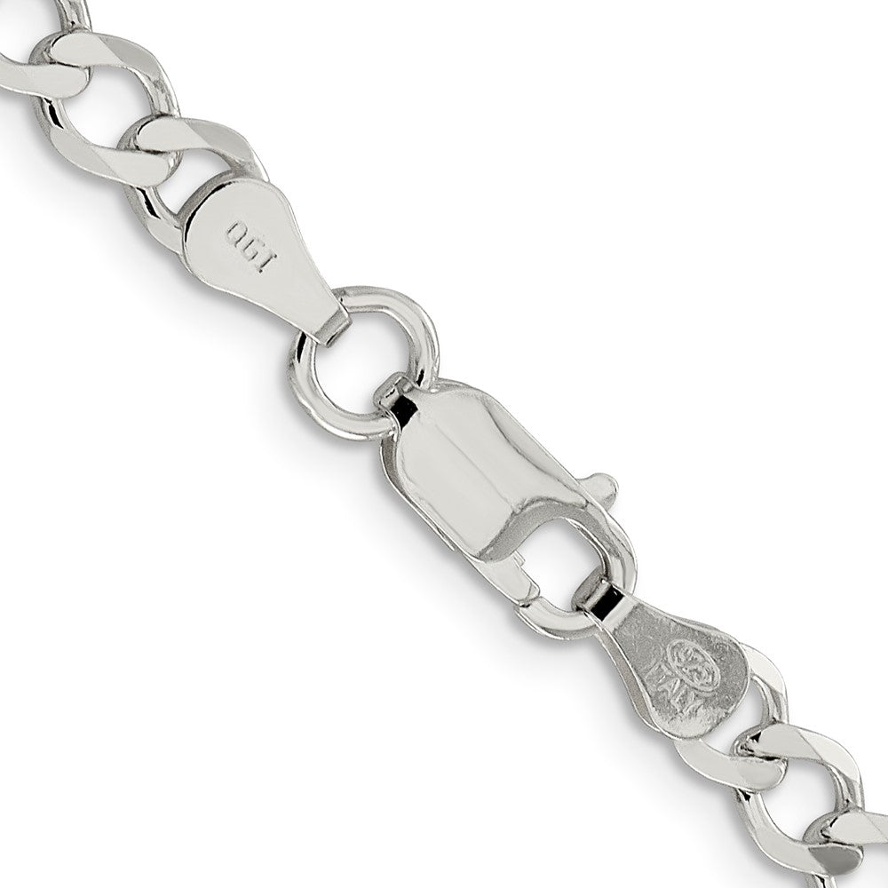 Buy Stylish 5.3mm Semi-Solid Flat Curb Chain in Sterling Silver | Luxury Value