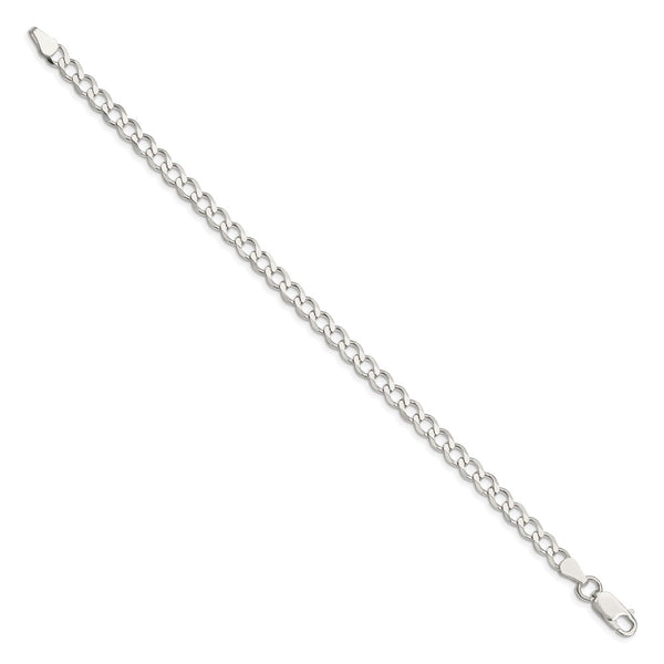 5.3mm Semi-Solid Flat Curb Chain in Sterling Silver - Style GR1-1030243