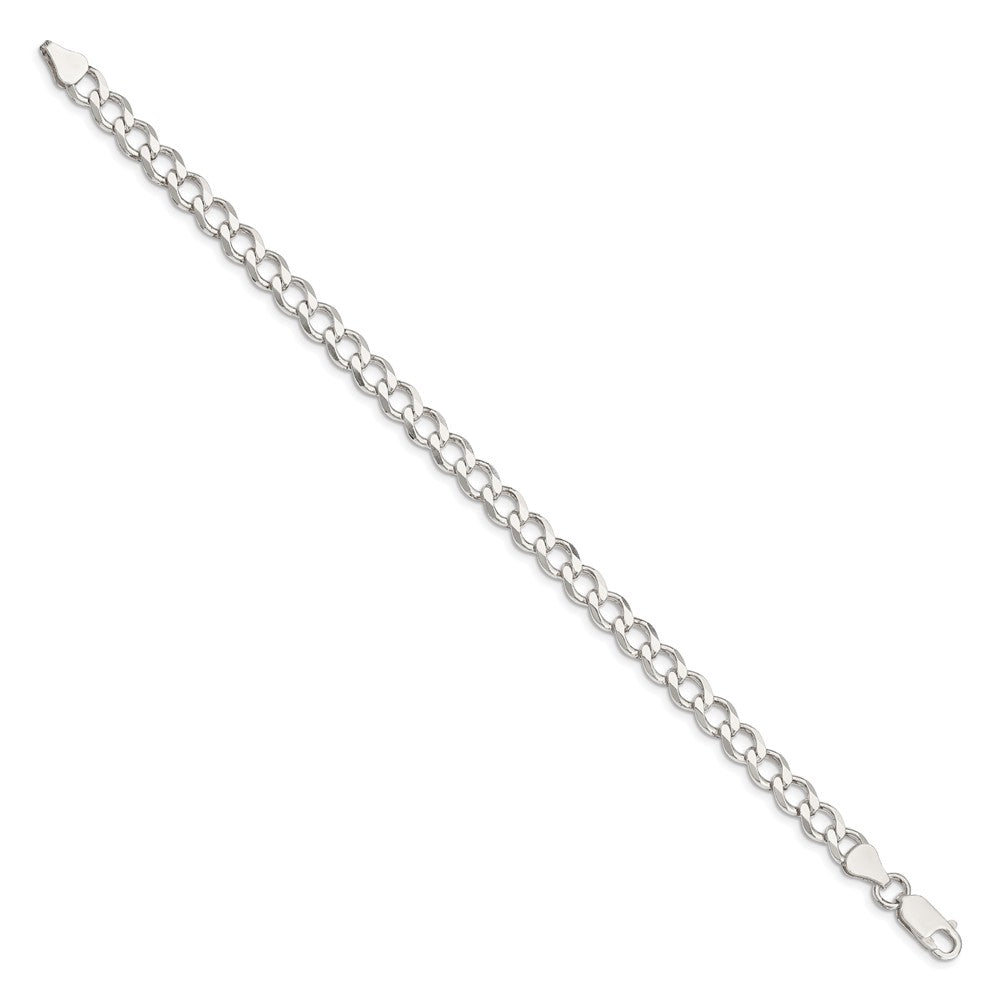 Buy Stylish 6.7mm Semi-Solid Silver Curb Link Chain - High-Quality Design