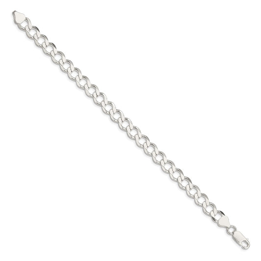 Buy Stylish 8.1mm Sterling Silver Semi-Solid Flat Curb Link Chain - Luxury Value