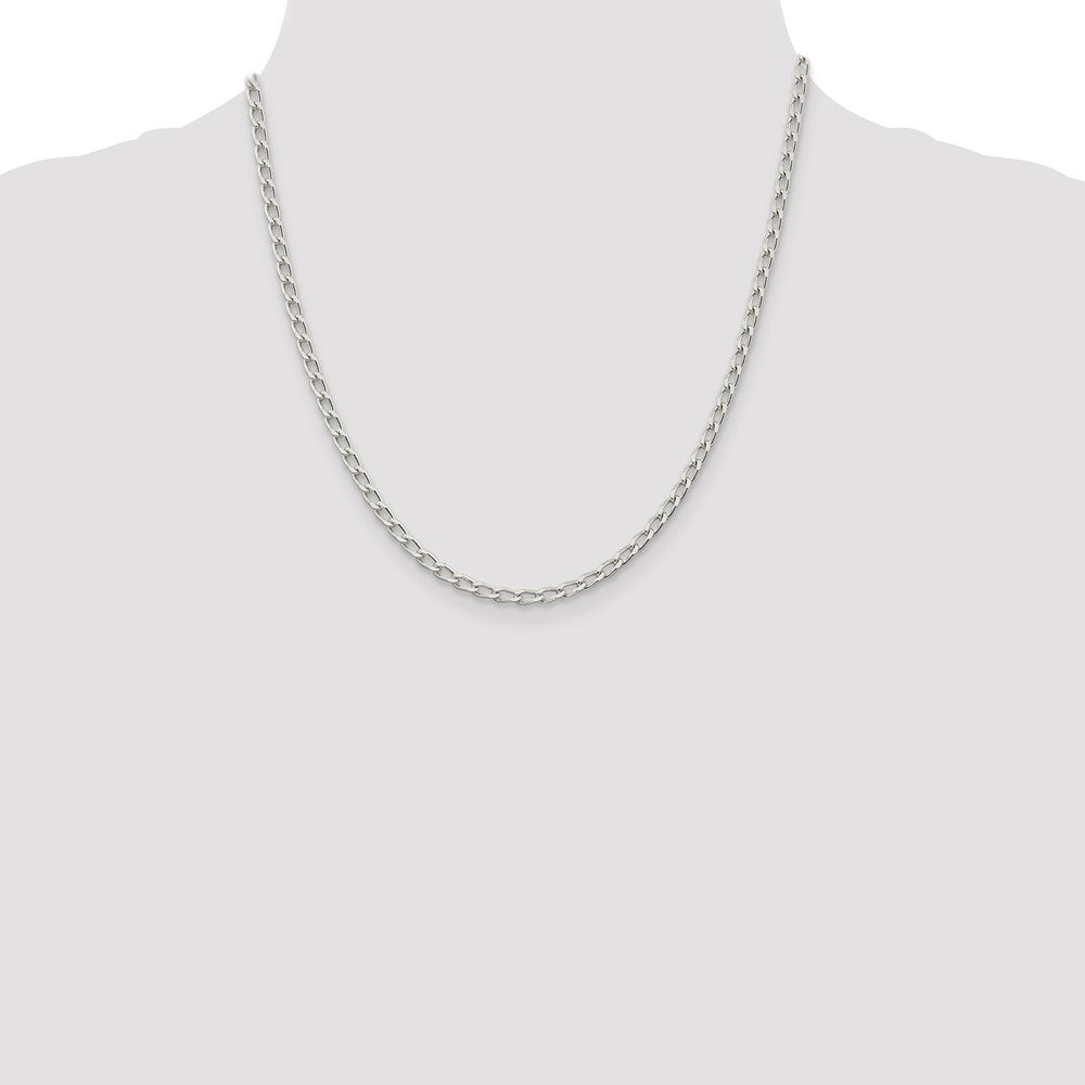 Buy Stylish 3.2mm Sterling Silver Elongated Open Link Chain - Luxury Value!