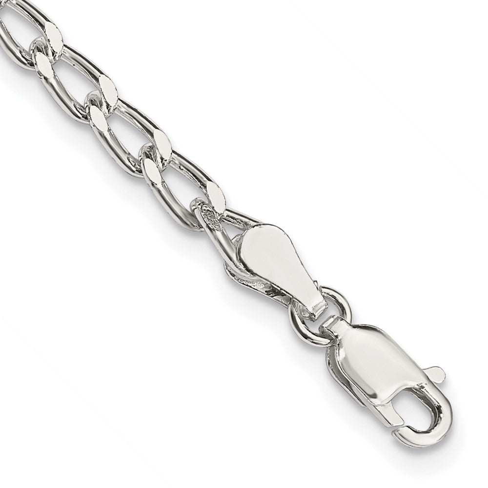 Buy Stylish 3.2mm Sterling Silver Elongated Anklet Chain for Affordable Elegance