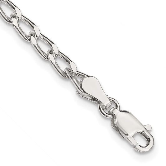 Buy Stylish 3.2mm Sterling Silver Elongated Anklet Chain for Affordable Elegance