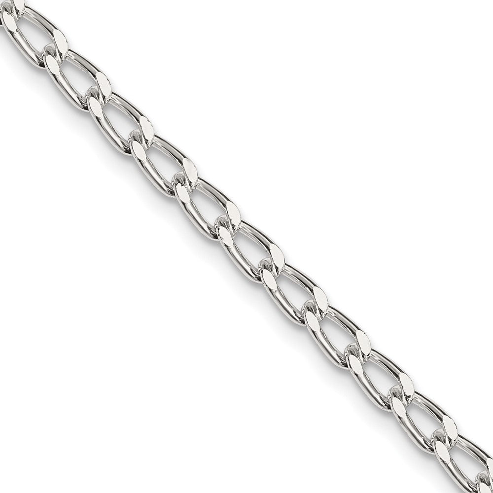 Buy Stylish 3.2mm Sterling Silver Elongated Open Link Chain | Luxury Value