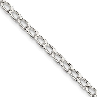 Buy Stylish 3.2mm Sterling Silver Elongated Open Link Chain | Luxury Value