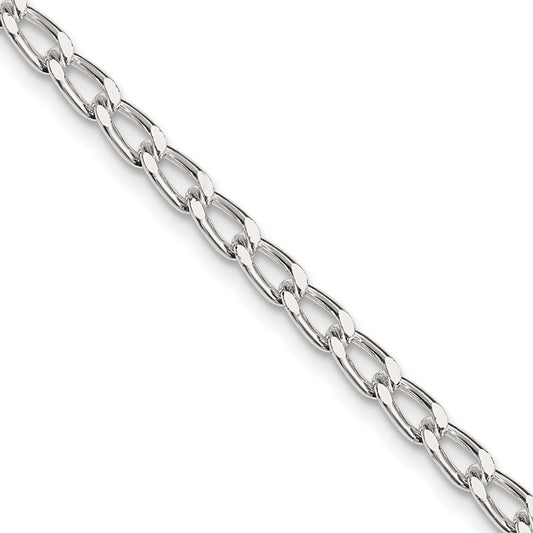 Buy Stylish 3.2mm Sterling Silver Elongated Open Link Chain - Luxury Value!